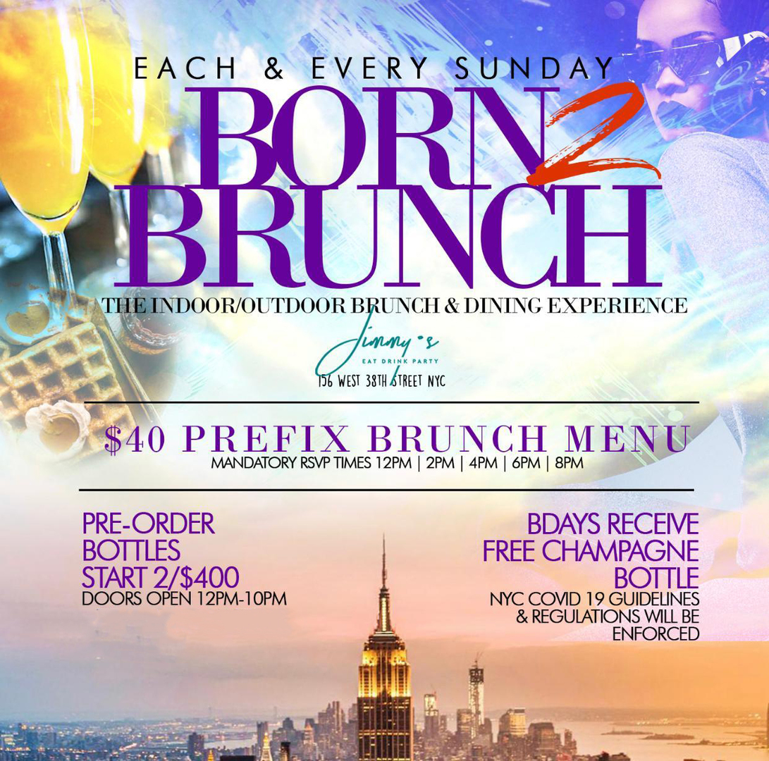 Born 2 Brunch: Bottomless Brunch + Day Party at Jimmy’s NYC | By #YES – QNS.com