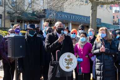 NYC: QBP Presser outside St. John’s Episcopal Hospital