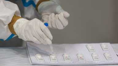 COVID-19 vaccination center, fair grounds Cologne, 1st vaccinati