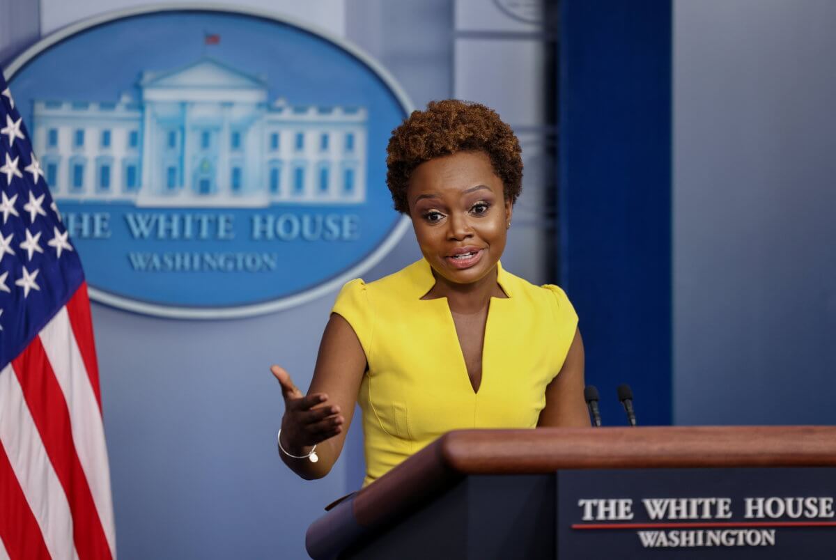Press Secretary Karine Jean-Pierre holds a press briefing at the White House