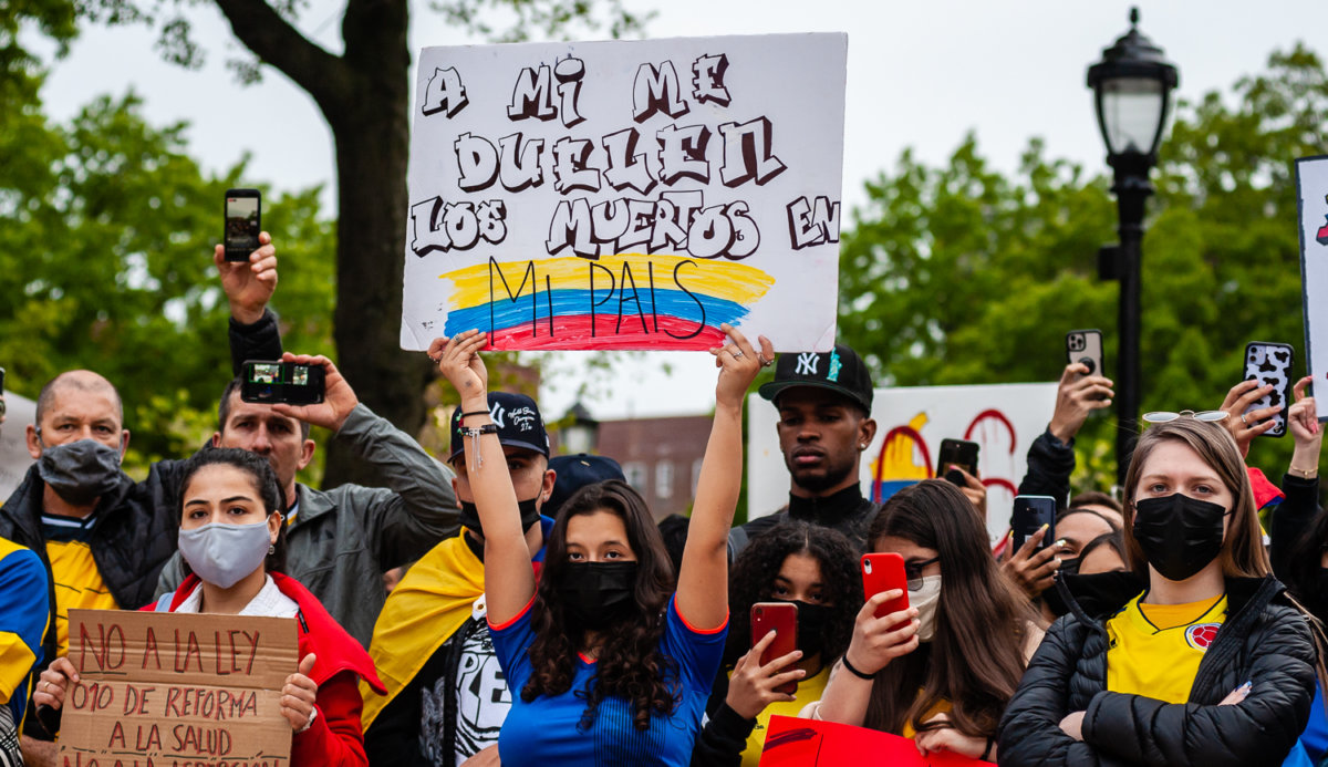 Activists protest Columbia unrest