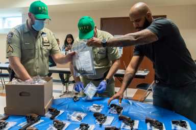 Queens DA,  NYS AG, and NYPD hold gun buy-back