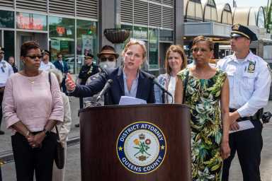 Queens D.A. announces new initiative to curb harassment of show owners