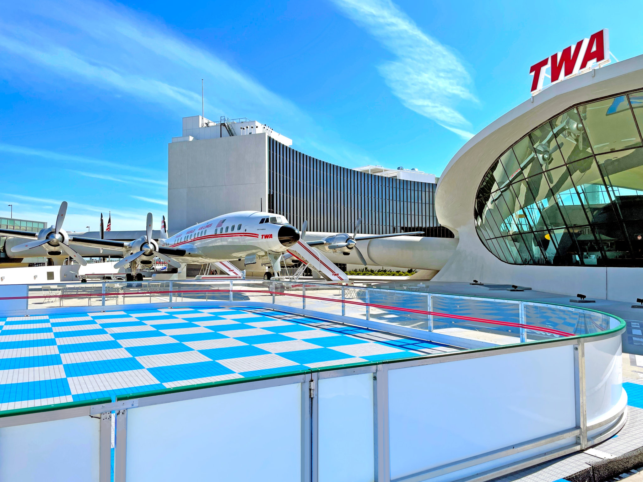 TWA Hotel at JFK Airport adds roller skating rink to list of throwback