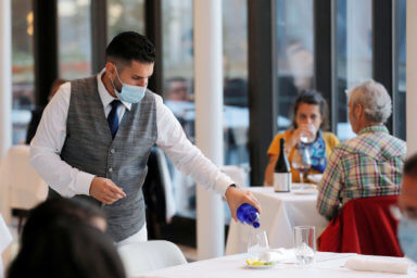Restaurants resume indoor dining at limited capacity due to the coronavirus disease (COVID-19) in Manhattan