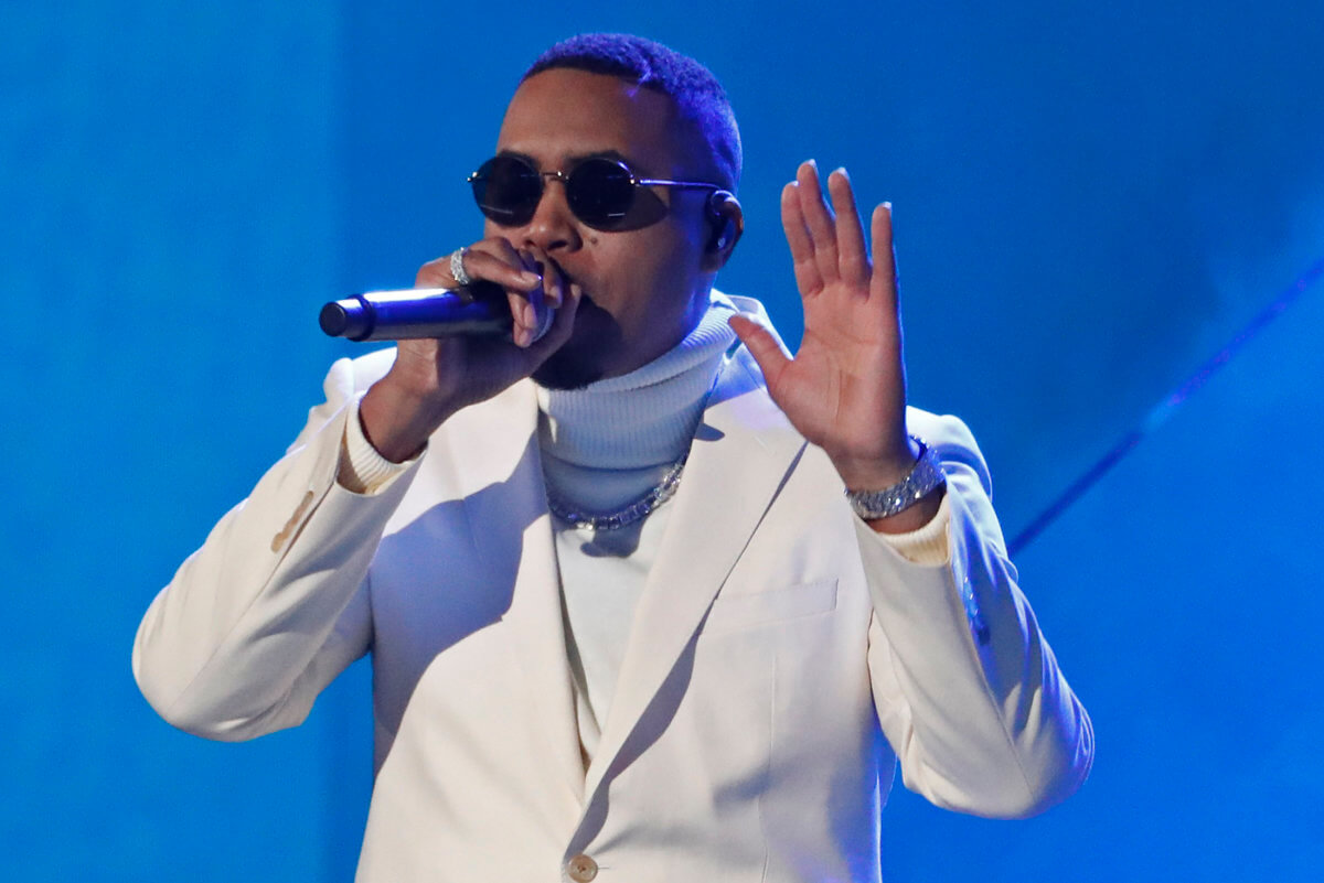 Nas performs at the 62nd Grammy Awards show in Los Angeles