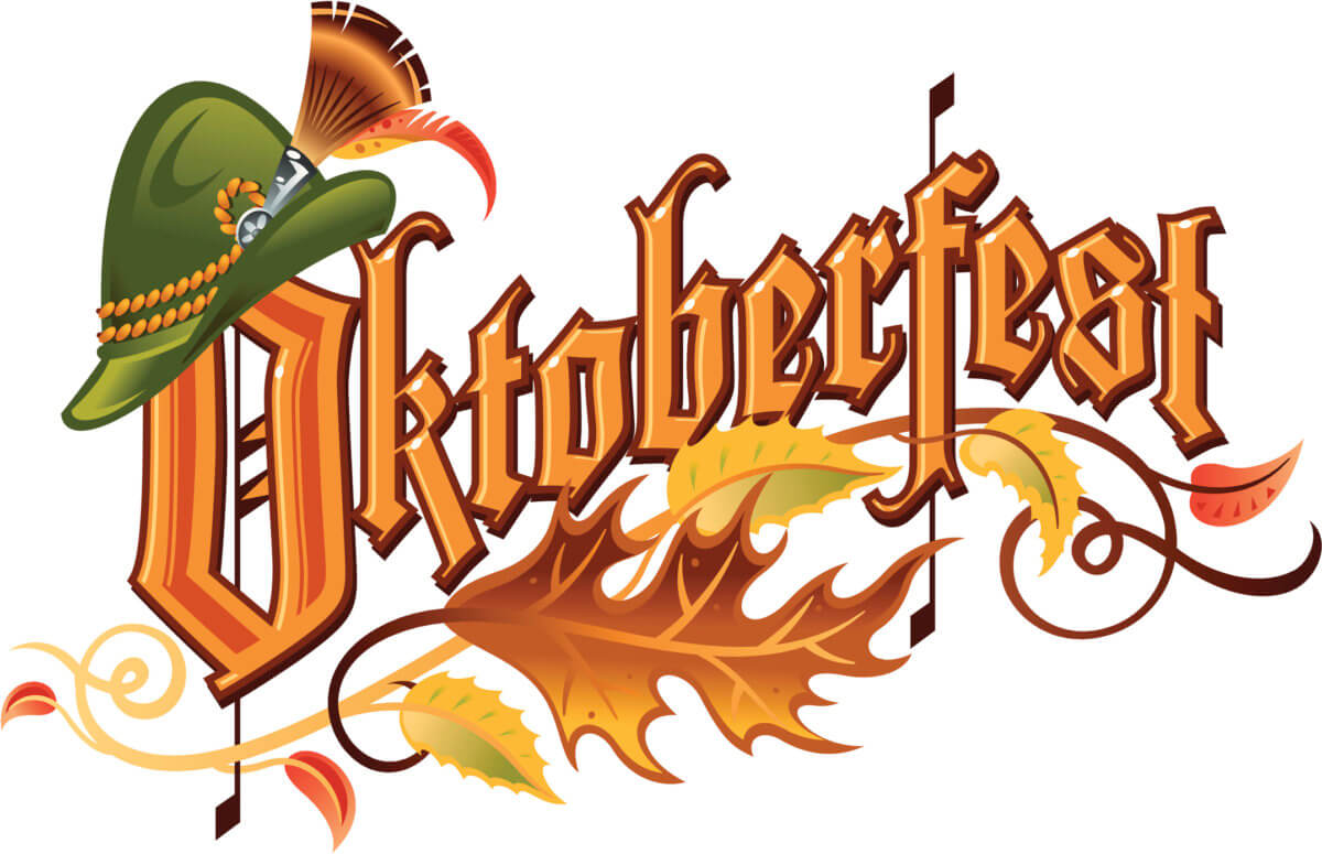 German hat and leaves, Oktoberfest, Color
