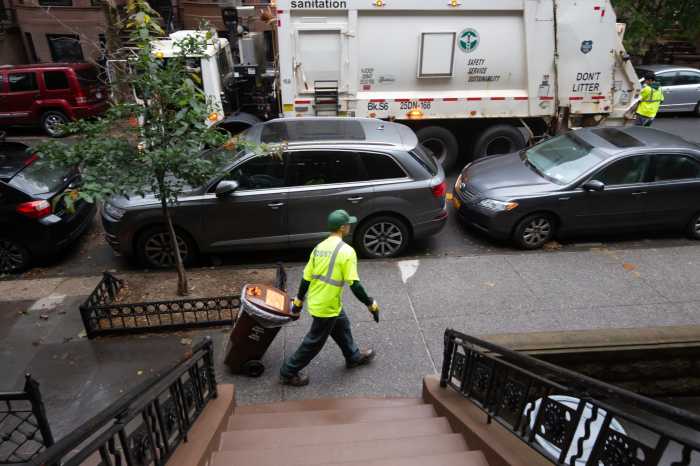 Composting bin on the street.