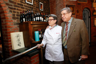 Vincenzo Cerbone, 88, owner of Italian restaurant Manducatis and his wife Ida speak during a interview in Long Island City, where Amazon.com is reportedly considering as part of its new second headquarters, New York