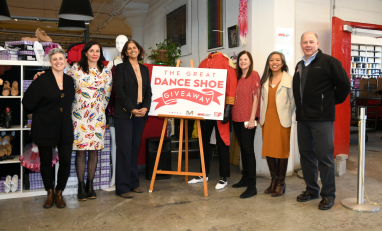 From L to R – Shirley Levy of DCLA, Tara Sansone of MFTA, Sheelah Feinberg of DCLA, Karen Brooks Hopkins, NYC Deputy Mayor Maria Torres-Spring, and Dave Sarlitto of Ocean State Job Lot. Credit – Corazon Aguirre