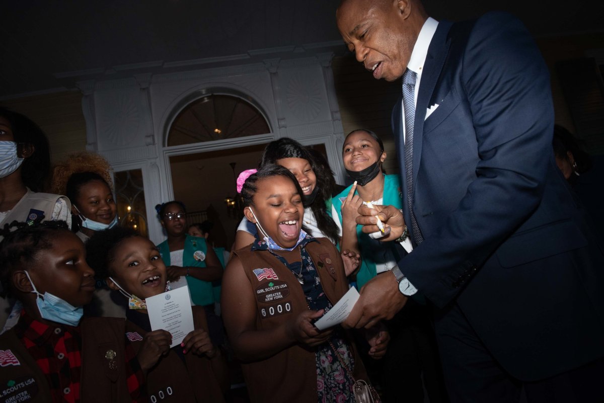 Girl Scouts of Greater New York’s Troop 6000, reception at Gracie Mansion.
