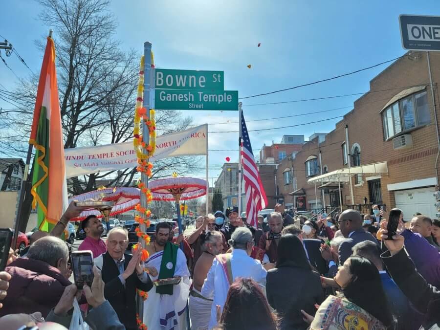 Queens leaders celebrate conaming of ‘Ganesh Temple Street’ in