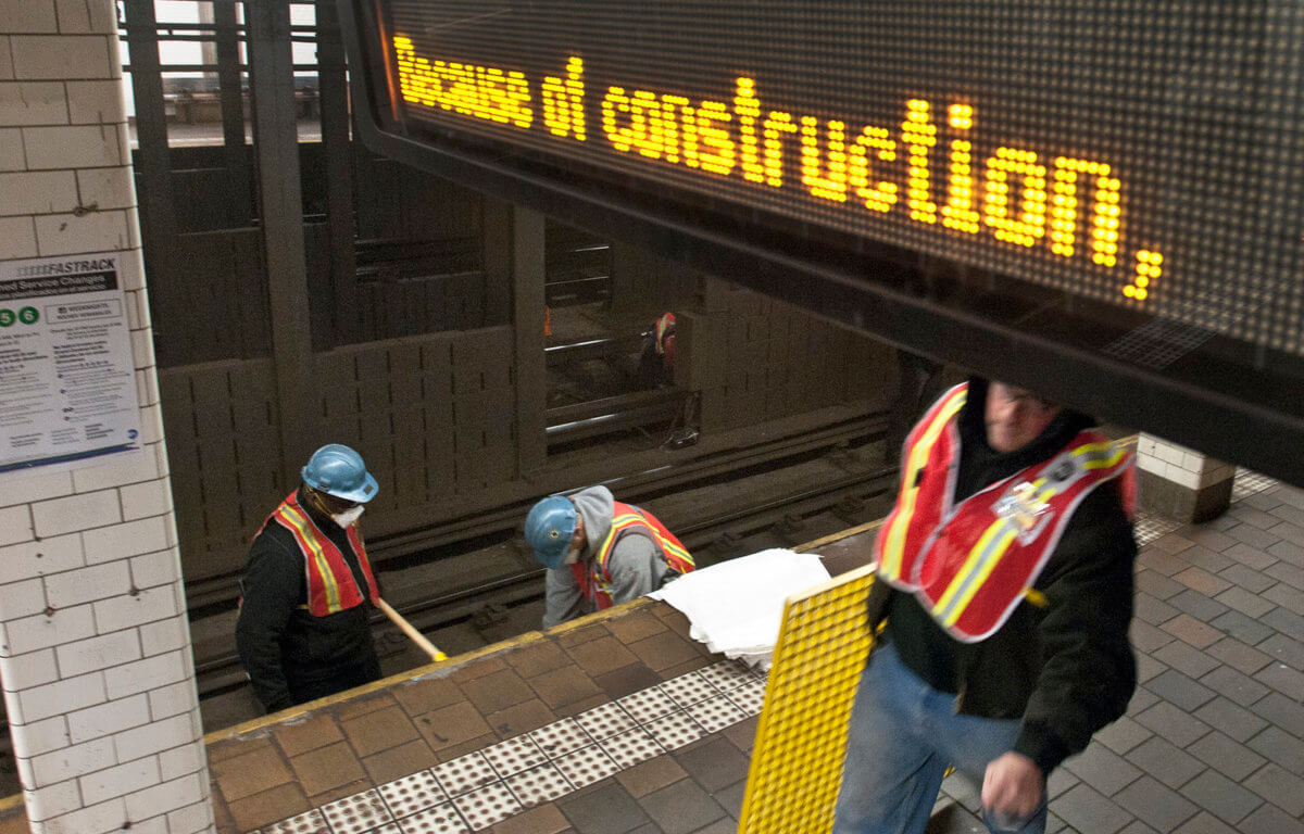 MTA track replacement in southeast Queens