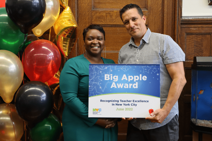 Queens teachers win Big Apple Award 2022