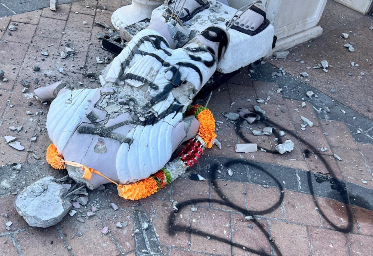 ‘It’s very sad’ South Richmond Hill Hindu temple’s Gandhi statue