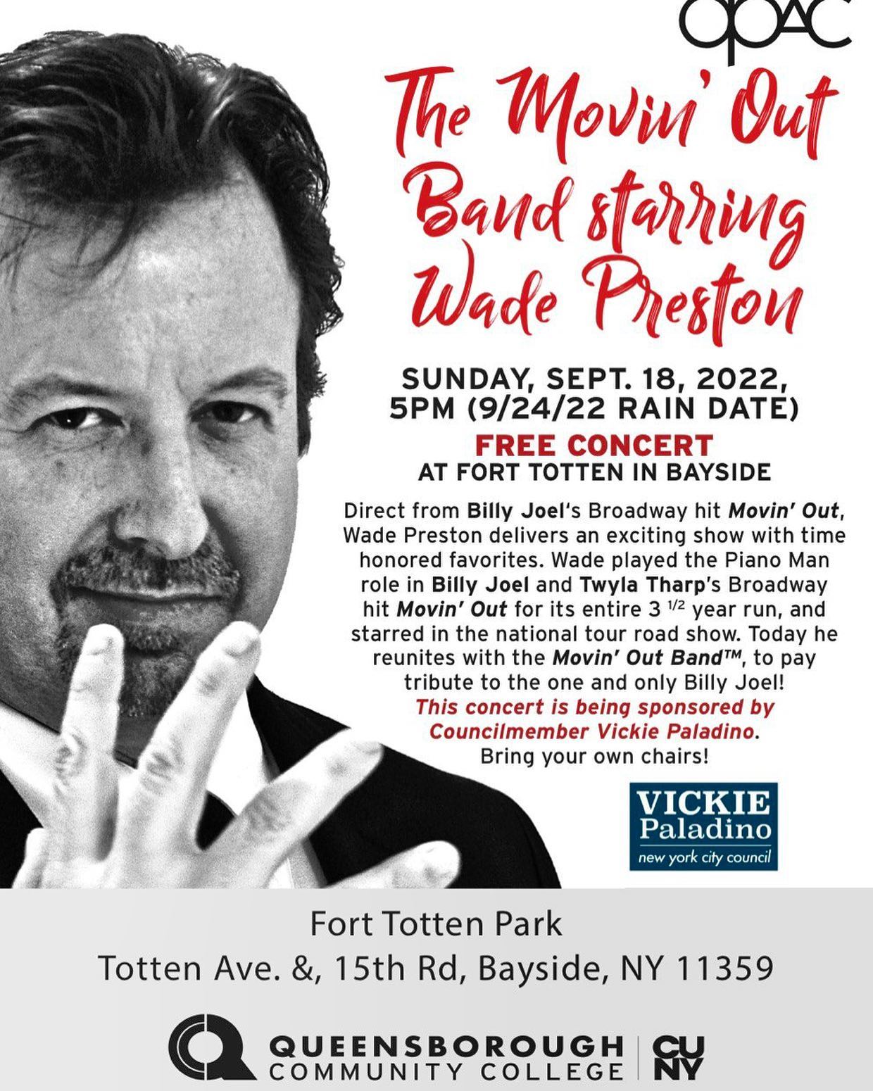 Free Billy Joel tribute concert coming to Fort Totten on Sept. 18 QNS