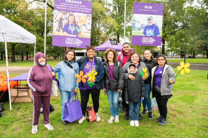 Participants attend the Queens Walk to End Alzheimer's event at Flushing Meadows Corona Park.