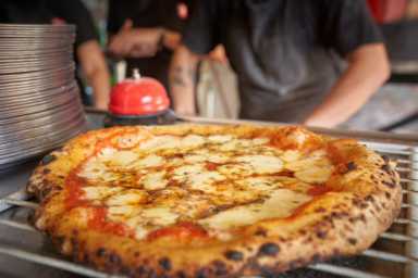 Pizza on a peel