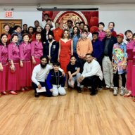 The Cityline Ozone Park Civilian Patrol group and members of the community celebrate Lunar New Year.