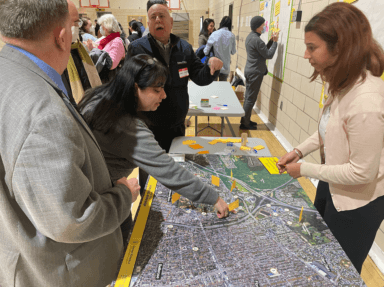 Eastern Queens residents attend the first community visioning session for the redevelopment of the Creedmoor campus.