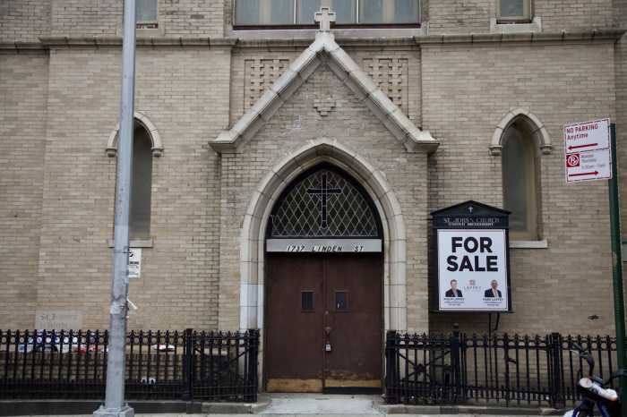 For sale sign at Ridgewood church