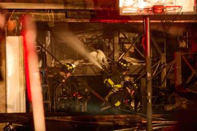 FDNY battles fire