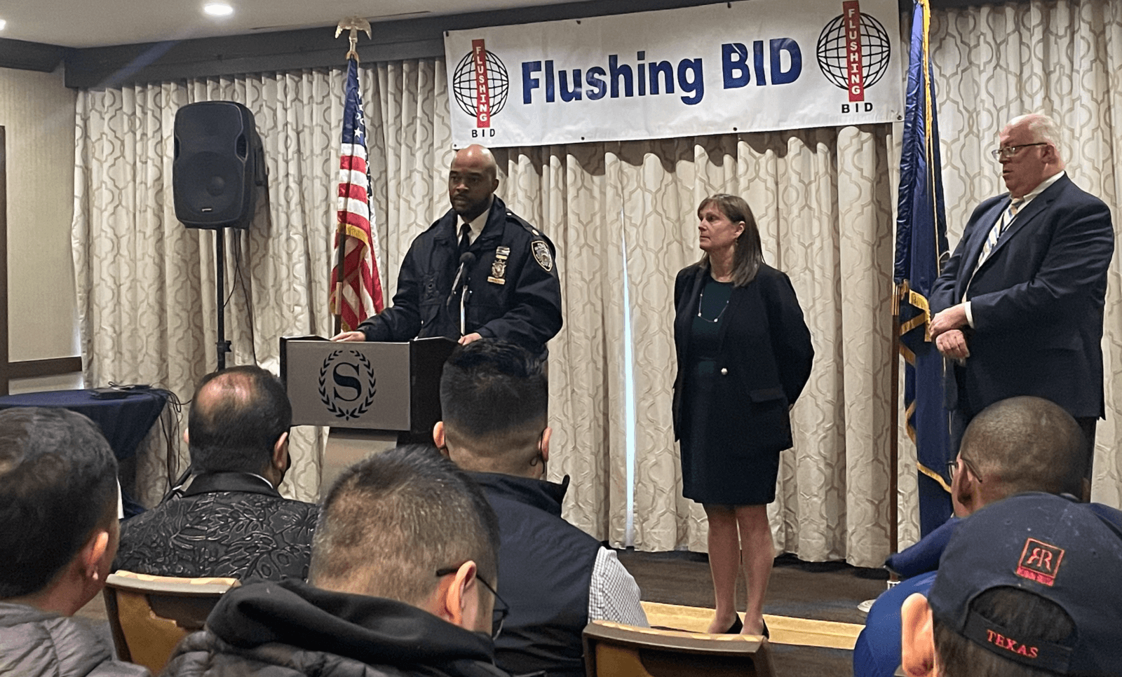 Queens DA, NYPD’s 109th Precinct announce ‘Flushing Merchants Trespass
