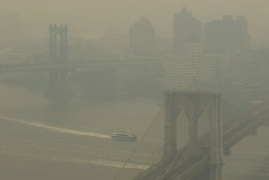 APTOPIX Canada Wildfires New York