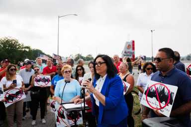 Aqueduct Racetrack Migrant Tent Rally
