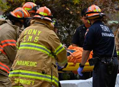 Construction worker rescued