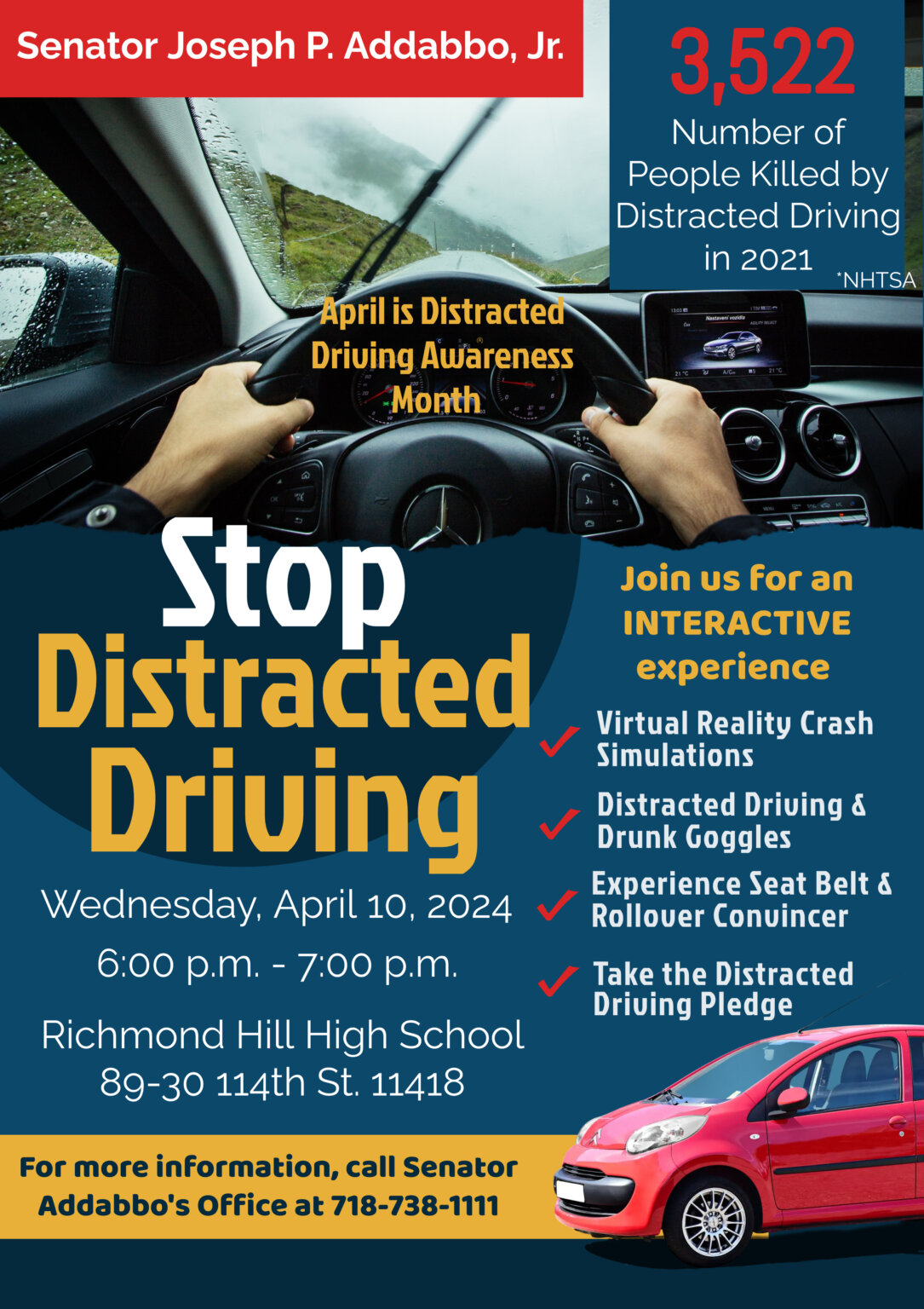 Addabbo to host distracted driving awareness event at Richmond Hill ...