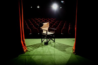 Director’s chair on stage