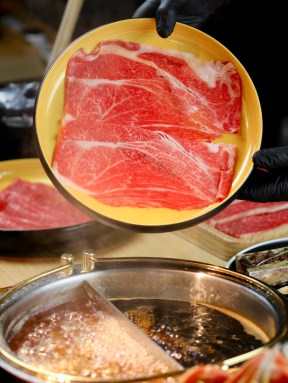 Wagyu offerings at the new Mikiya Wagyu Shabu House hotpot restaurant in Flushing. Photo: Chubby Group