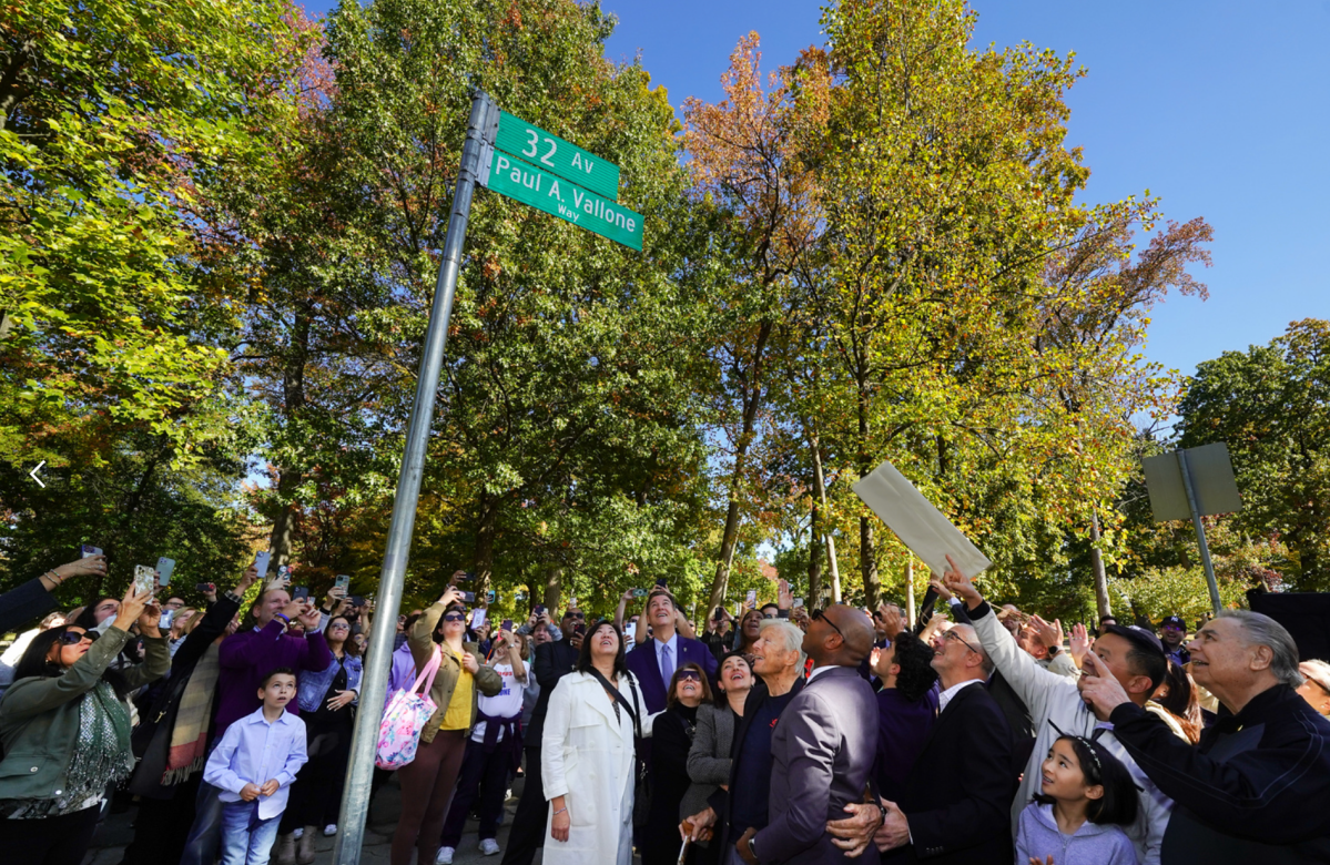 Late Council Member Paul Vallone honored with Flushing street and Bayside school co-naming