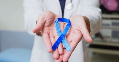 blue ribbon colorectal cancer awareness