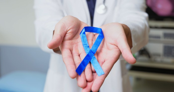 blue ribbon colorectal cancer awareness