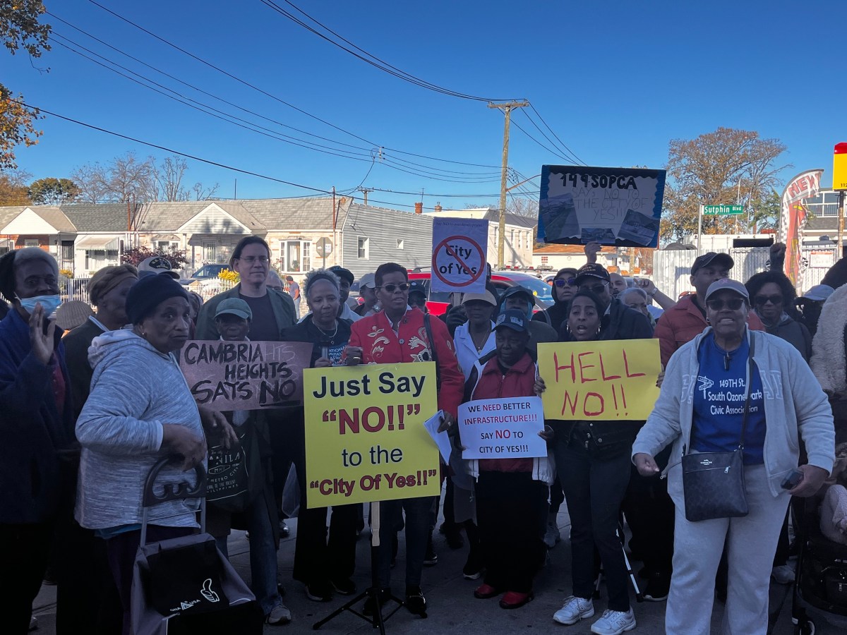 Southeast Queens residents rally against City of Yes rezoning, urge officials to vote no