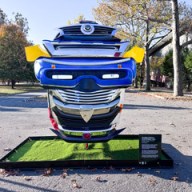 Bumperman - a new art installation by Annalisa Iadicicco - has been unveiled at Flushing Meadows Corona Park.