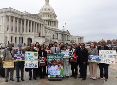 Wednesday's Peace For All Rally in support of religious minorities in Bangladesh at the US Capitol. Photo: Arts4All Foundation.