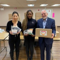 The Met Council delivered 54 boxes of food to senior victims of an EBT scam living in Flushing. Photo: Office of Sandra Ung.