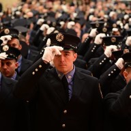 Probationary firefighters graduate from Queens College on Dec. 27. Photo: FDNY Flickr.