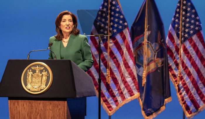 New York State Gov. Kathy Hochul gives State of the State address in Albany