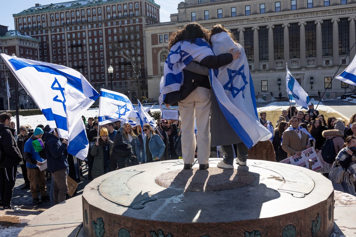 Columbia University Students Hold Rally In Support of Israel