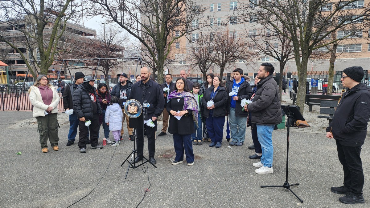 Psoros speaks at Saturday's memorial. Photo: Shane O'Brien