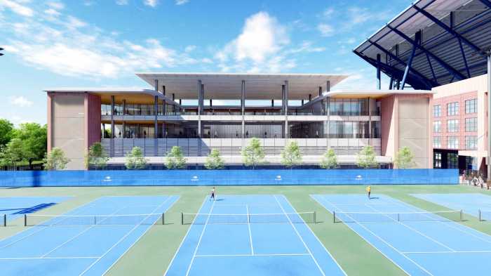 Renderings for the new Player Performance Center adjacent to Arthur Ashe. Photo: USTA