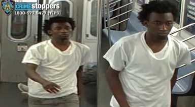 Cops are looking for this suspect who allegedly robbed a 7 train rider after he fell asleep near the Flushing-Main Street subway station.