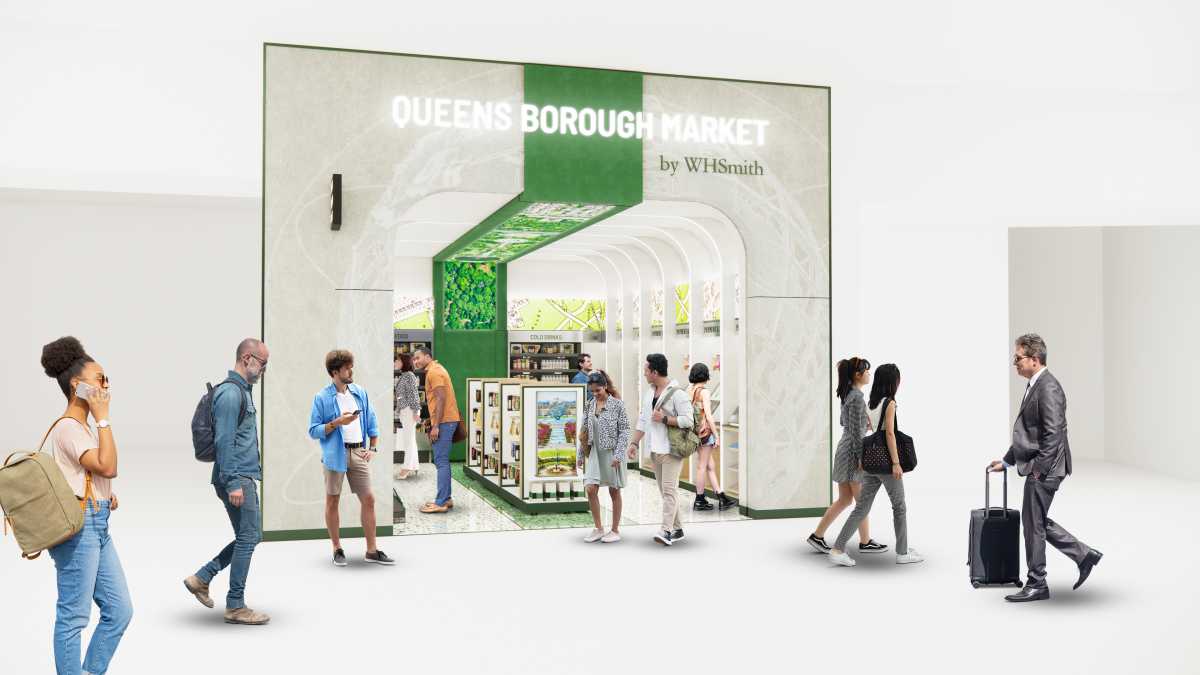 A rendering of one of the six retail spaces coming to JFK Airport's Terminal One.