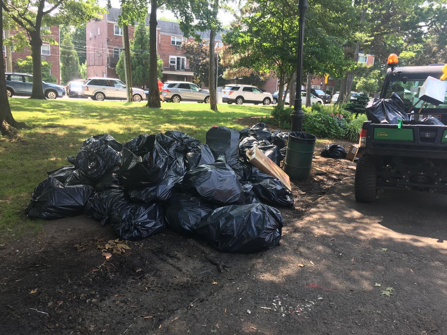 Garbage pile-up in Juniper Valley Park. Photo courtesy of Council Member Robert Holden Facebook. 