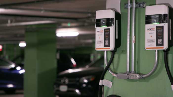 Flushing Commons opened the largest public EV charging station in New York State this May.