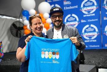 NYC Health + Hospitals/Elmhurst CEO Dr. Helen Arteaga-Landaverde with Council Member Francisco Moya. Photo courtesy of NYC Health + Hospitals/Elmhurst